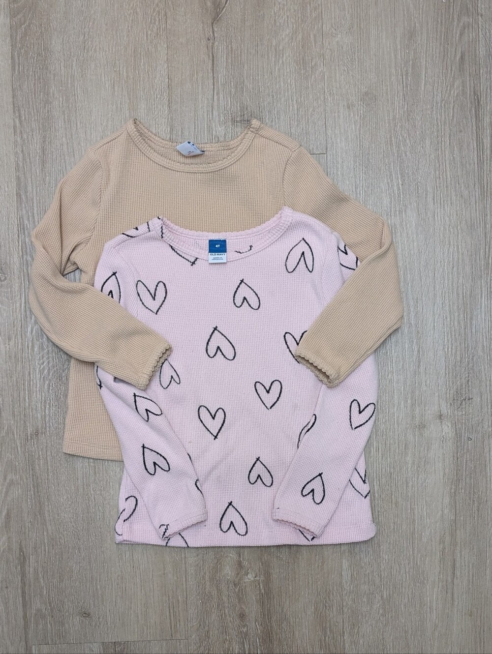 Old Navy Toddler Girls 4T Long Sleeve Super Soft Long Sleeve Henley Bundle
